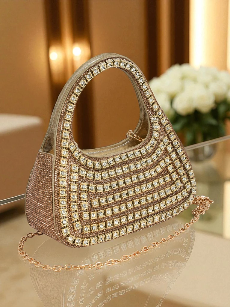 Royalfashion Ženska clutch torbica s cirkoni Myra Quill