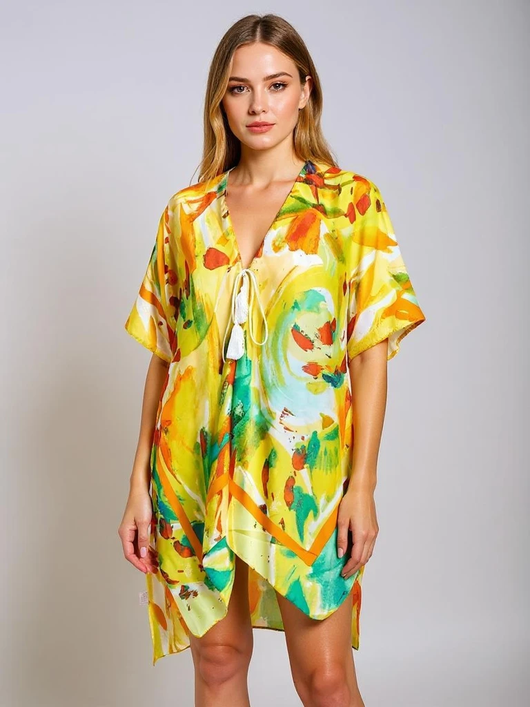 Royalfashion Pareo – Ženska poletna plažna tunika s potiskanim dizajnom Wild Coast