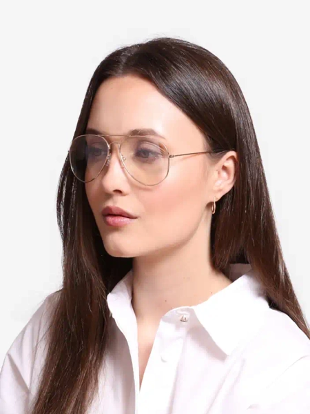 Royalfashion Sončna očala prozorna v srebrnem okvirju
