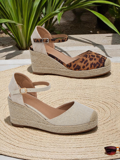 Aurelia Leopard Polne pete Royalfashion ženske eko usnje camel
