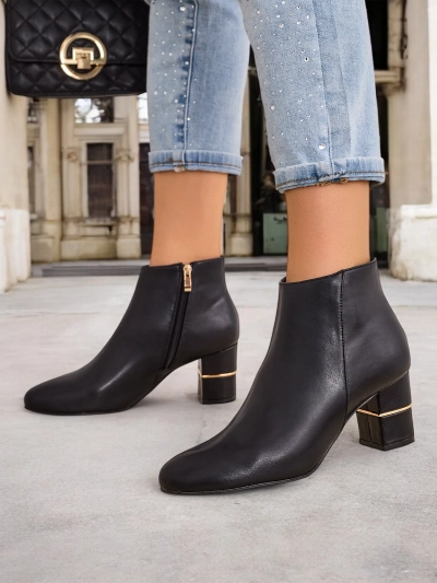 Royalfashion Ženske čizme na petu od prave kože Afennor