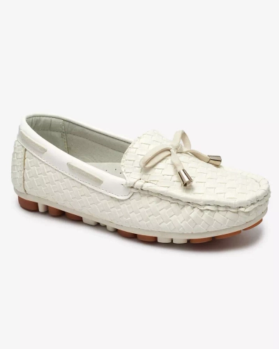 Royalfashion Białe dziecięce mokasyny Dannad