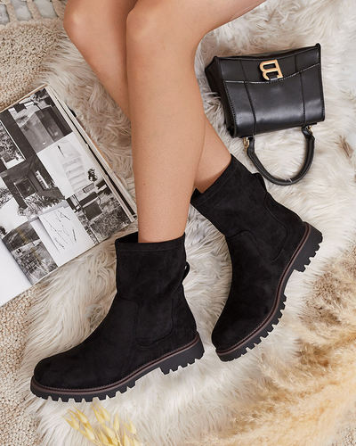 Royalfashion Ženski škornji Gebimma iz eko semiša