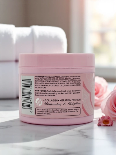 Krema za obraz in vrat z učinkom posvetlitve in vlaženja Light Pink