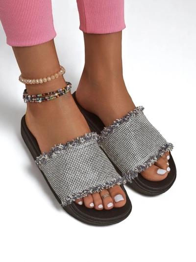 Royalfashion Ženski natikači na ravni podlogi SparkleWalk