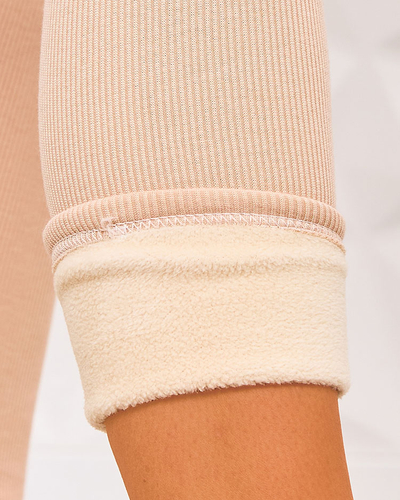 Royalfashion Ženske izolirane gamaše z rebriranim pasom