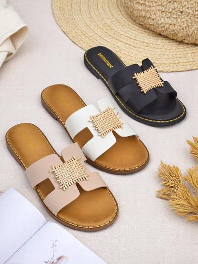 Royalfashion ženske natikače z dekoracijo Crattes