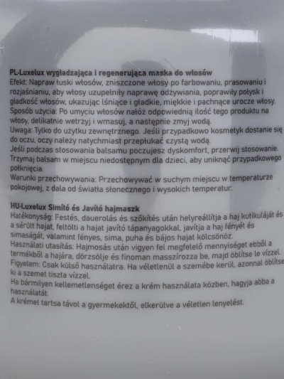 Luxelux Masko za lase za lomljenje 800 ml