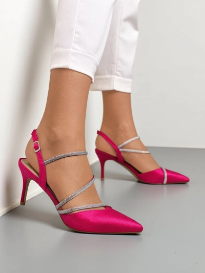 Royalfashion Ženski pumpe brez pet, s trakovi iz biserček Heppsas