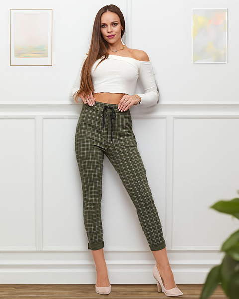 Royalfashion Ženske kariraste hlače