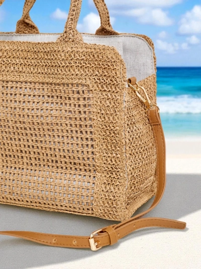 Royalfashion Velika ženska torba iz slame Ariadne Raffia