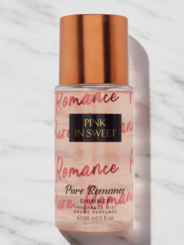 Roza v Sweet Body Mist s sijajem 88 ml