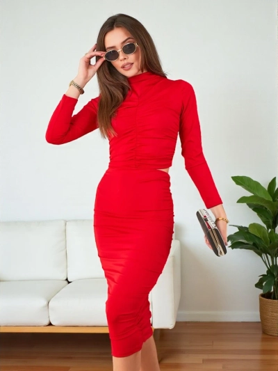 Svinčnikova midi krila Royalfashion za ženske