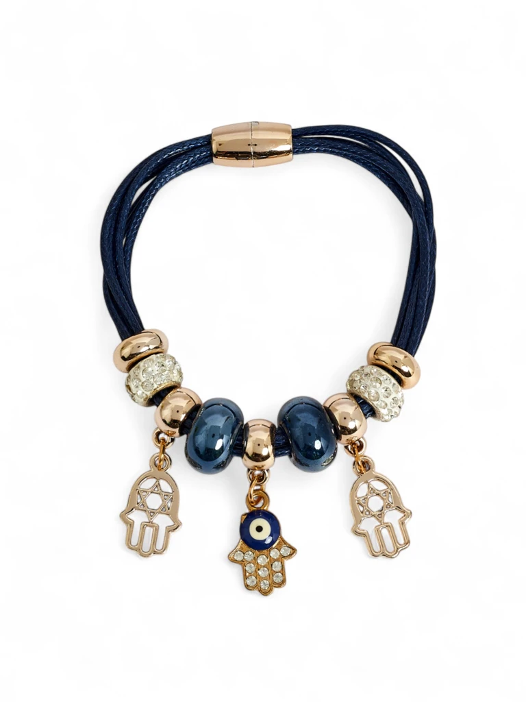 Ženska zapestnica z biseri in bleščicami