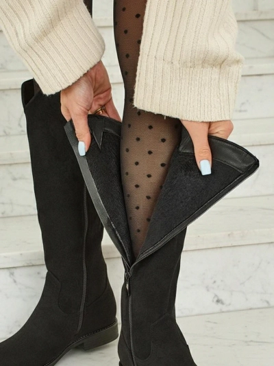 Ženski škornji eko semiš Zamerre