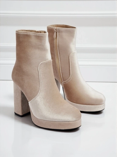 Ženski gležnarji s peto al'la Velur Miss