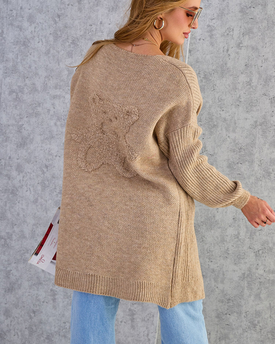 Royalfashion Fuksija ženski pulover s pregrinjalom