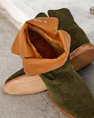 Royalfashion Čizme za gležanj u cowboy stilu na pokrivenom potplatu Blueston
