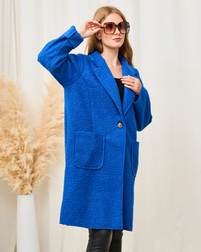 Royalfashion Cobalt ovčji plašč za ženske