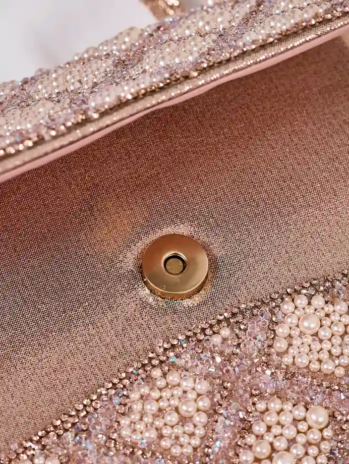 Royalfashion Mala ženska torbica s cirkonijem in biseri