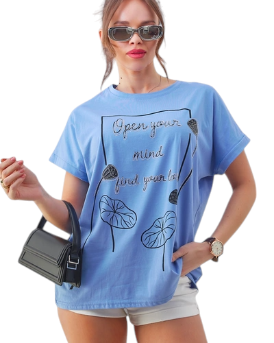 Royalfashion Ženska bombažna majica z zanimivim potiskom