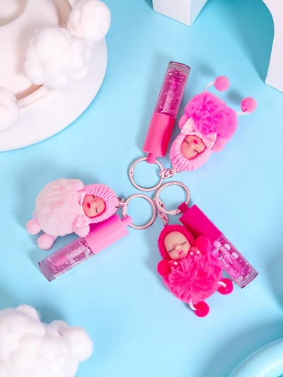 Otroški lip gloss z lutko Fuksija