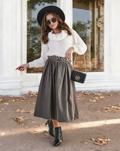 Royalfashion Ženska midi krila a la cipelica
