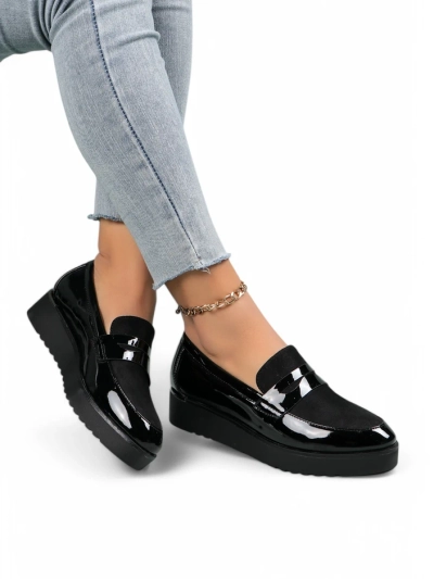 Royalfashion Ženski lakirani mokasini Afidale