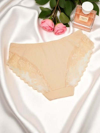 Royalfashion Ženske bombažne hlačke z čipko Pure Lace