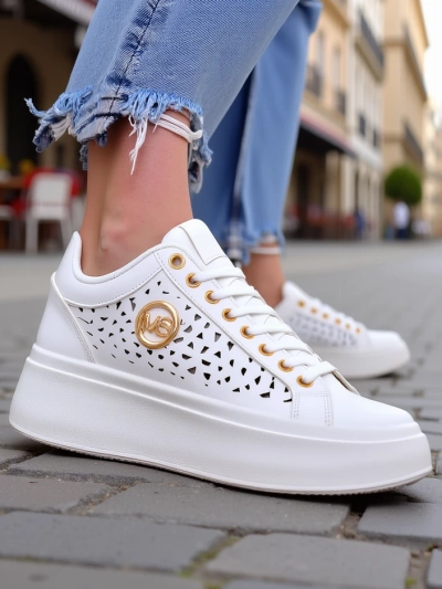 Aurelia Bianca – Beli Športni Copati Platforma Royalfashion Ecru