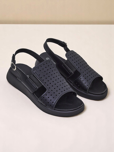 Royalfashion Sandalias de mujer con suela gruesa BreezyStep