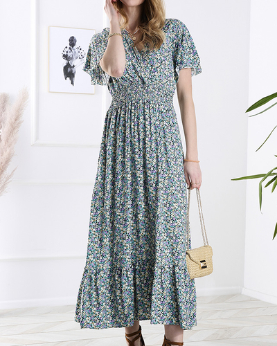 Royalfashion Kwiecista damska sukienka midi