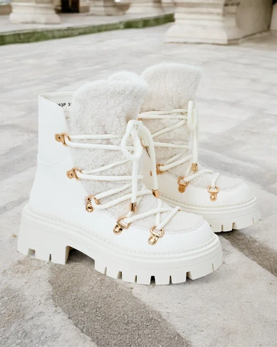 Royalfashion Lozin ženski snežni škornji z vezalkami