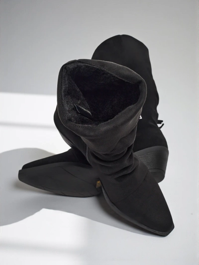 Kavbojke damskie na obcasie z frędzelkami Selva