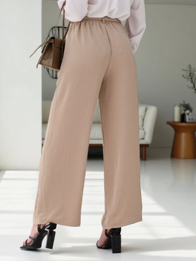 Royalfashion Ženske široke hlače s pasom