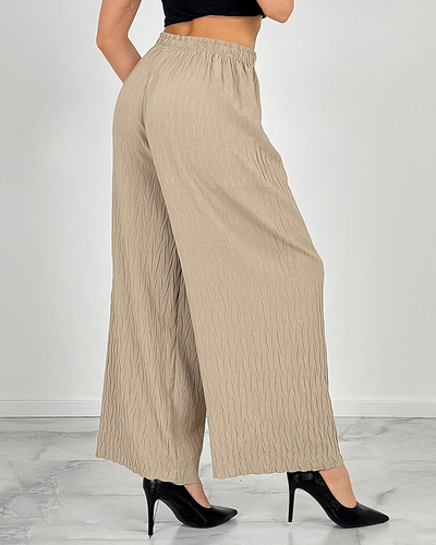 Royalfashion Ženske široke plisirane hlače