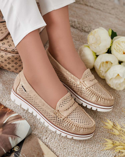 Royalfashion Azurni ženski mokasini Leteller