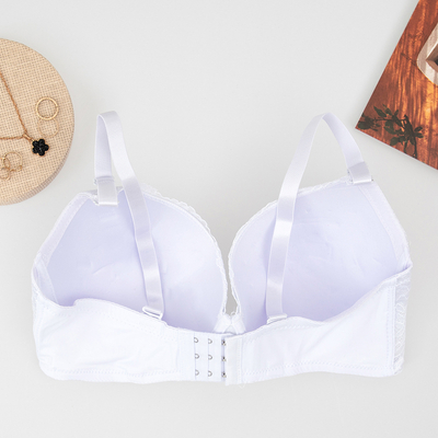 Royalfashion Biustonosz biały z ozdobną koronką