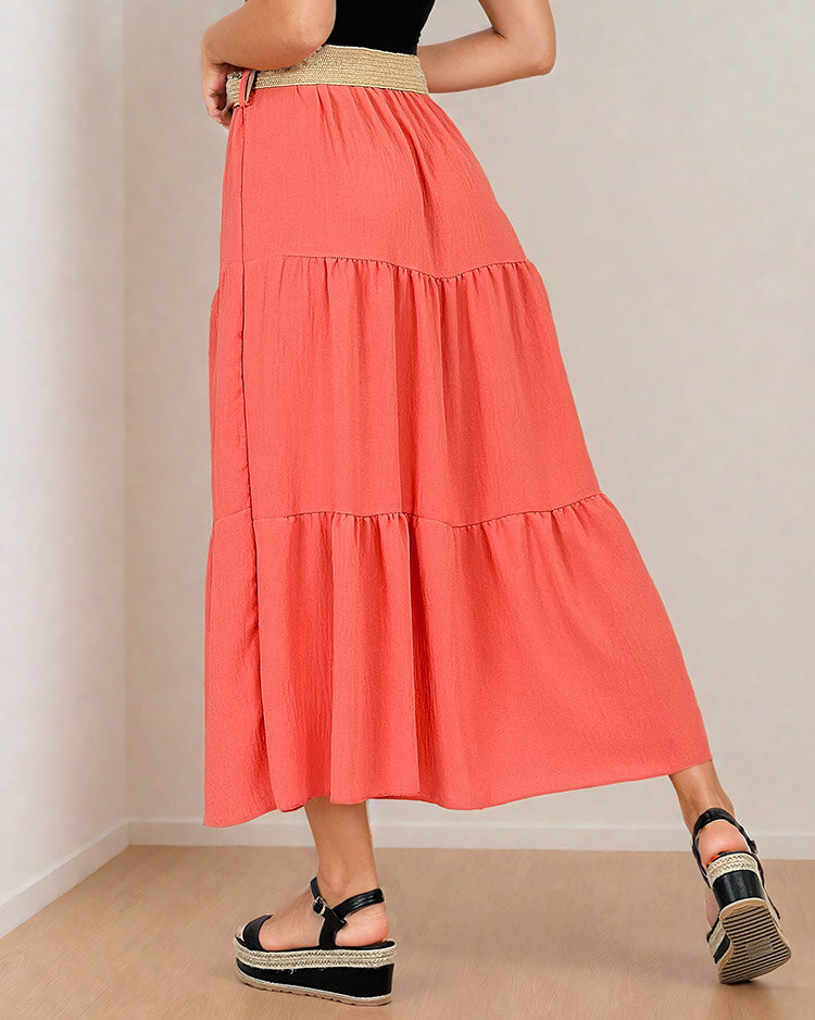 Royalfashion Žensko midi krilo s pasom