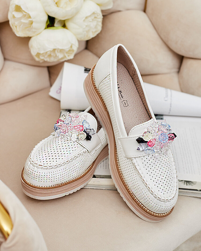 Royalfashion Mokasini s pisanimi kamni Restea