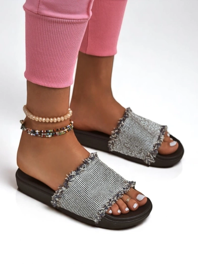 Royalfashion Ženski natikači na ravni podlogi SparkleWalk