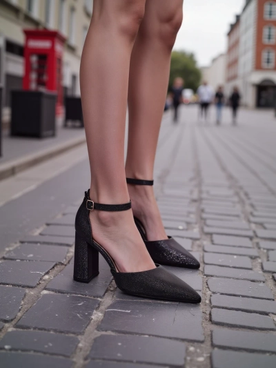 Royalfashion Ženske čevlje s svetlečimi pumpami Noratt