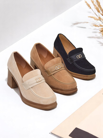 Royalfashion ženski loaferji z blok peto Evelay