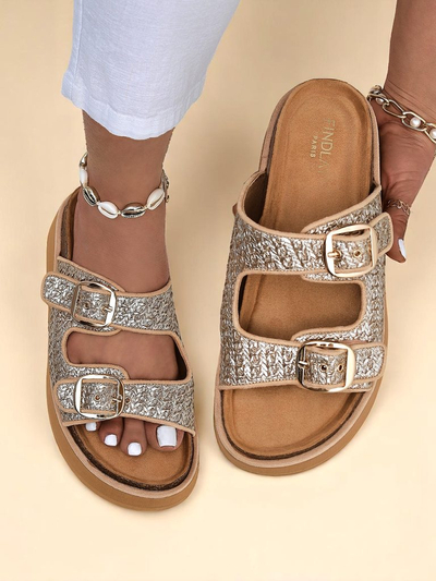 Royalfashion Ženski natikači s platformo Nora Woven