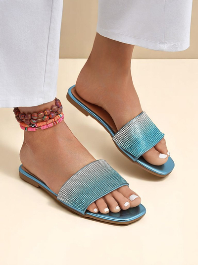 Royalfashion Ženski natikači s cirkoni ShinyGlow