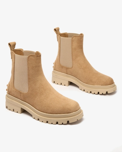 Royalfashion Ženski izolirani škornji v kamelji barvi Comfy Walk