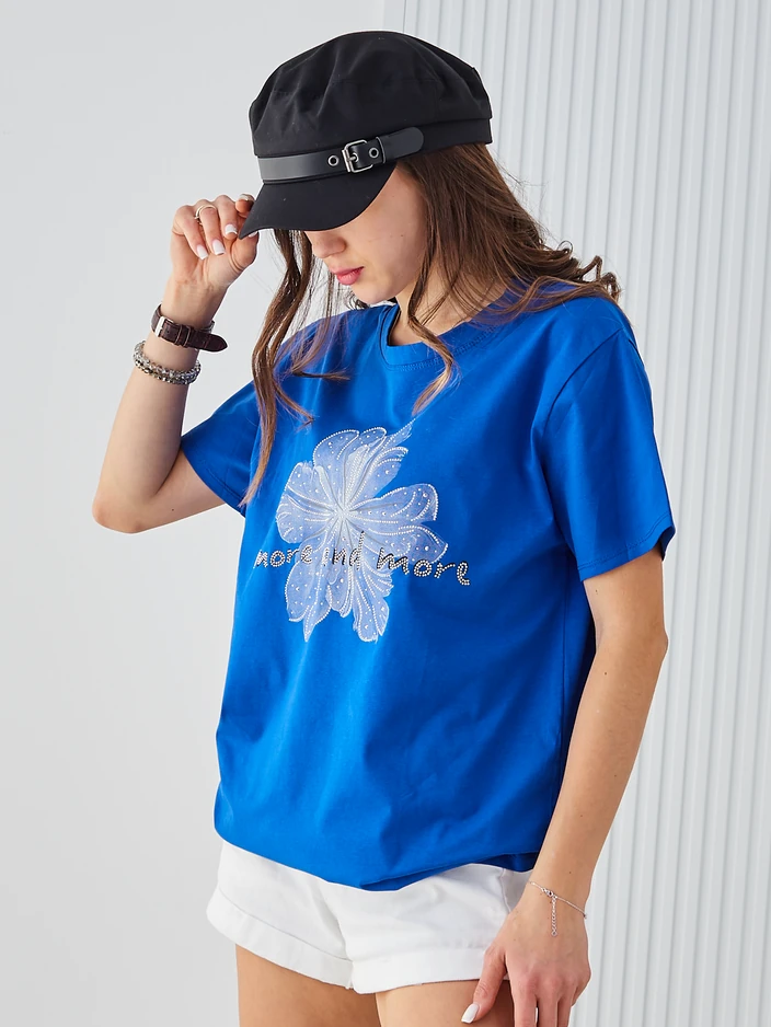 Royalfashion Ženska bombažna majica Več in več