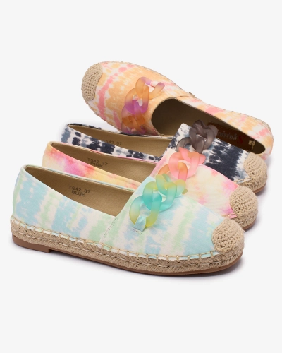 Royalfashion Czarne espadryle damskie z printem Serffio