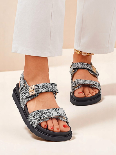Royalfashion Ženski sandali z Aloe tiskom