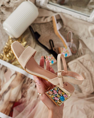 Royalfashion Ženski sandali na naramnici s kristali Ohvare